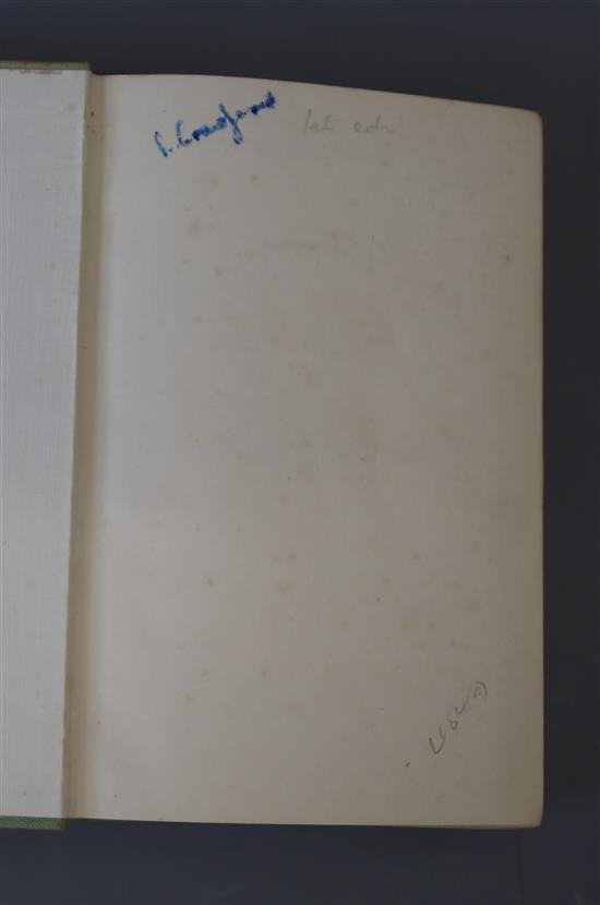 Orwell, George - Nineteen Eight-Four, 1st edition, 8vo, cloth, spine stained, ink owners inscription to front free end paper, Secker an